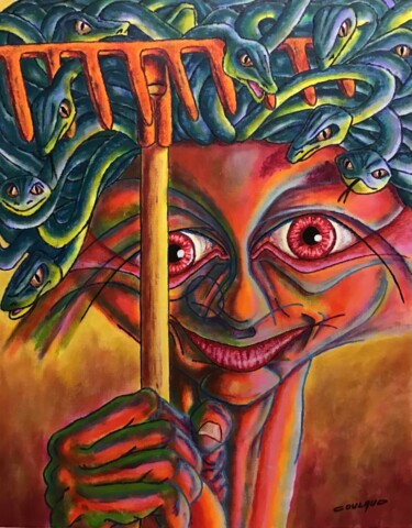 LE RÂTEAU DE LA MÉDUSE Peinture intitulée "LE RÂTEAU DE LA MÉD…" par Jean-Luc Coulaud, Œuvre d'art originale, Acrylique