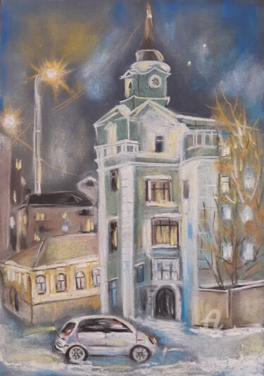 Tekening getiteld "Вечер" door Irina Androsova, Origineel Kunstwerk, pigmenten