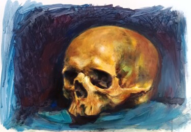 绘画 标题为“skull” 由Muzaffer Bulut, 原创艺术品, 油