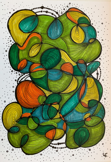 METAMORPHOSES OF REALITY-3 Large print on canvas Рисунок под названием "METAMORPHOSES OF RE…" - Elena Polak, Подлинное произведение искусства, 2D Цифровая Работа