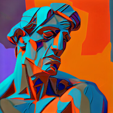 Miner in the subway Artes digitais intitulada "Miner in the subway" por Emaga Travels By Emaga Art, Obras de arte originais, Imagem gerada por IA