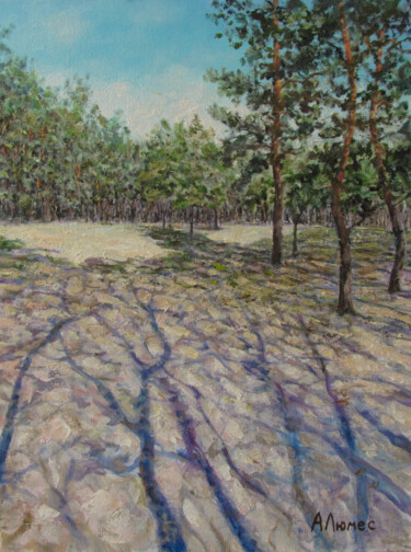 Pintura titulada ""В тени сосновых ве…" por Andrei Abramov (Andrei Liumes), Obra de arte original, Oleo