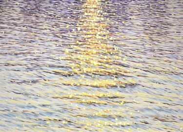 Golden shimmer. Peinture intitulée "Golden shimmer." par Iryna Kastsova, Œuvre d'art originale, Acrylique