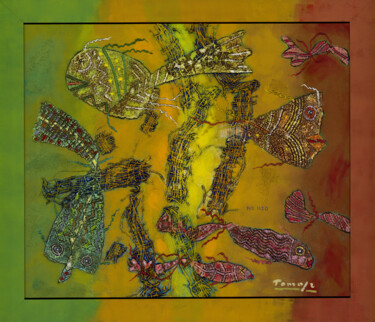 绘画 标题为“Fish escaping from…” 由Tomasz, 原创艺术品, 丙烯