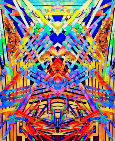 mikado des tropiques Arts numériques intitulée "mikado des tropiques" par Xuélie.S, Œuvre d'art originale, Peinture numérique