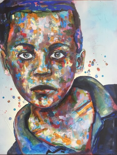 Peinture intitulée "ah l'bâtard 2 !" par Pascal Fairier, Œuvre d'art originale, Acrylique