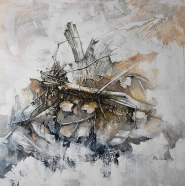 Peinture intitulée "les feuilles" par Alain Durand, Œuvre d'art originale, Acrylique