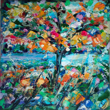 Tree of life oil painting Painting titled "Tree of life oil pa…" by Skorokhoart, Original Artwork, Oil