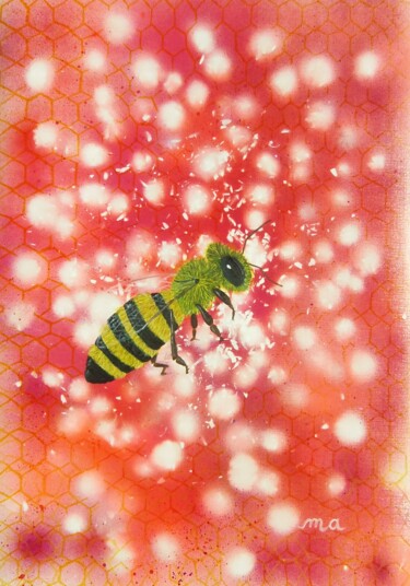 绘画 标题为“Pollinisation” 由O.M.A., 原创艺术品, 丙烯