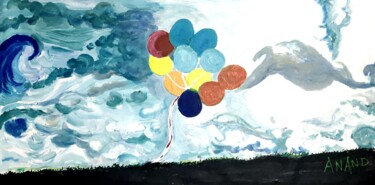 绘画 标题为“JOY OFFREEDOM-2” 由Yes, 原创艺术品, 丙烯