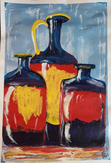 绘画 标题为“Still life-020.” 由Marie Ruda, 原创艺术品, 丙烯