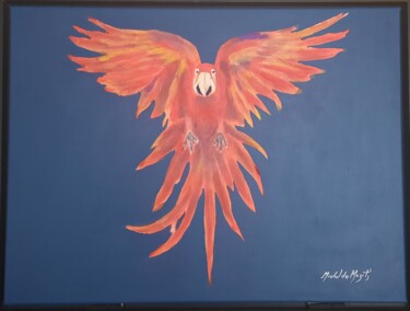 绘画 标题为“Ara flight” 由Michel Des Mazots, 原创艺术品, 丙烯 安装在木质担架架上