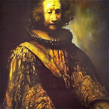 Digital Arts titled "IN THE STYLE OF REM…" by Josep Domènech, Original Artwork, AI generated image Mounted on Cardboard