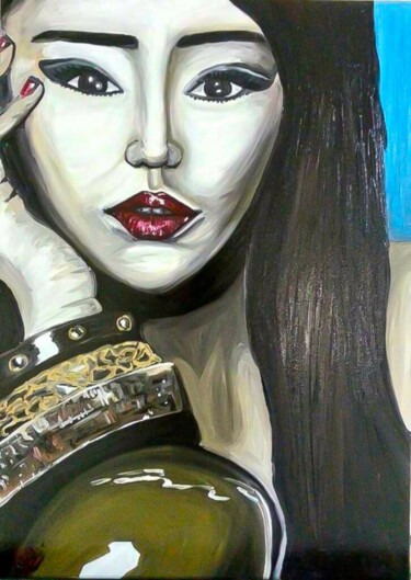 "Beauty" başlıklı Tablo Joy Caloc tarafından, Orijinal sanat, Petrol Ahşap Sedye çerçevesi üzerine monte edilmiş