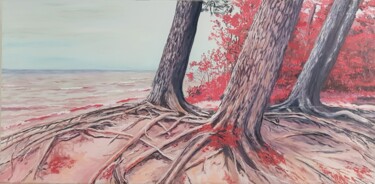 Painting titled "Three sisters" by Mantas Naulickas, Original Artwork, Oil