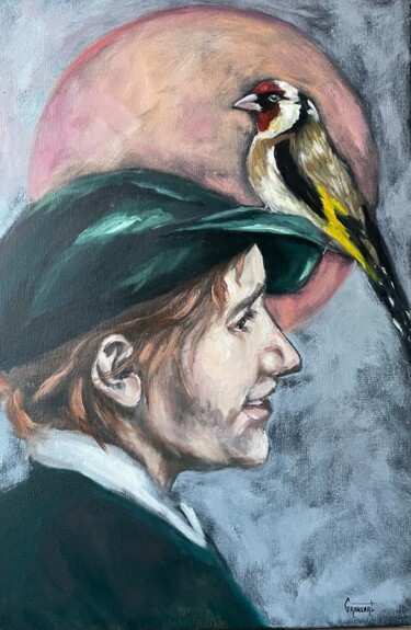 Peinture intitulée "Celle qui chante" par Yuliya Gransart, Œuvre d'art originale, Huile Monté sur Châssis en bois