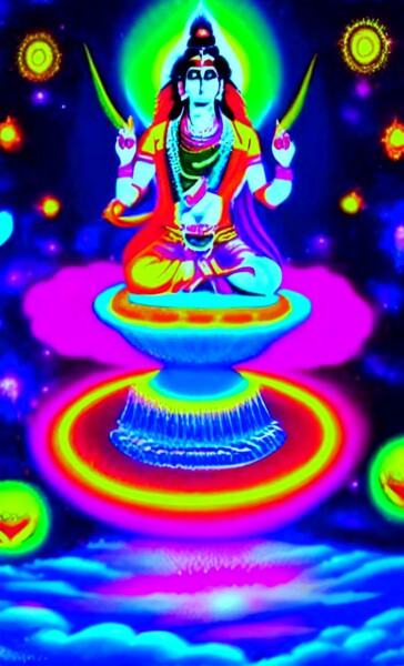 Digital Arts titled "ANGELS IN HEAVEN" by Mahesh Tolani, Original Artwork, Digital Painting