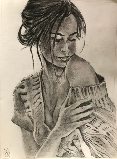 Dessin intitulée "je suis douce" par Jean-Francois Jehl, Œuvre d'art originale, Crayon