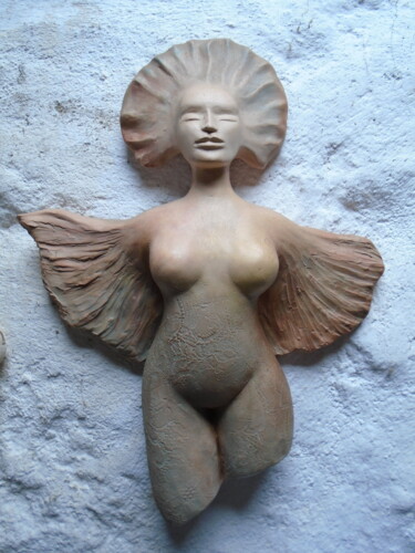雕塑 标题为“"Femme ange", terre…” 由Marie Ruiz, 原创艺术品, 陶瓷