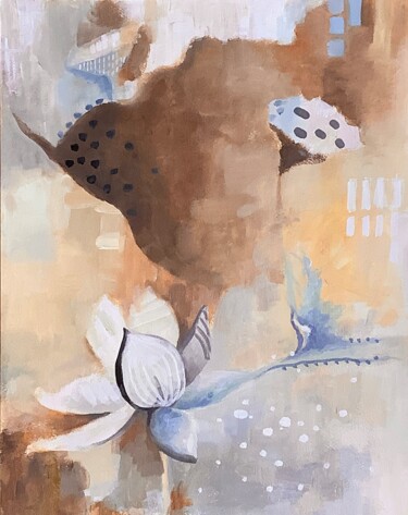 绘画 标题为“Indifferent (Lotus)” 由Siu Chong Law  羅紹莊, 原创艺术品, 油
