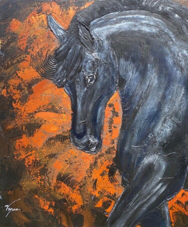 「Bucéphale」というタイトルの絵画 Manon Vaysseによって, オリジナルのアートワーク, アクリル