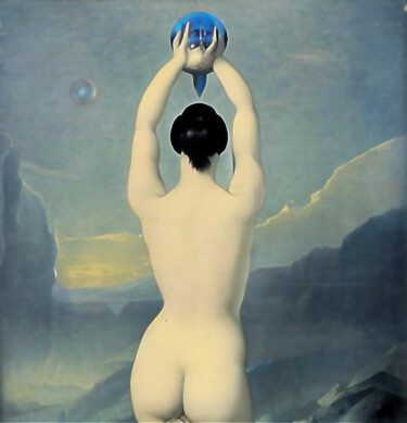 Arts numériques intitulée "IN THE STYLE OF ING…" par Josep Domènech, Œuvre d'art originale, Image générée par l'IA Monté sur…