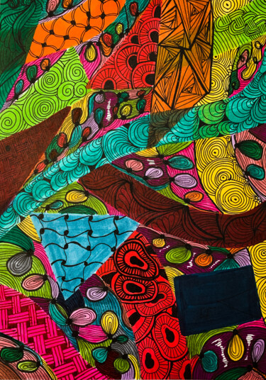 METAMORPHOSES OF REALITY-4 LARGE PRINT ON CANVAS Картина под названием "METAMORPHOSES OF RE…" - Elena Polak, Подлинное произведение искусства, 2D Цифровая Работа