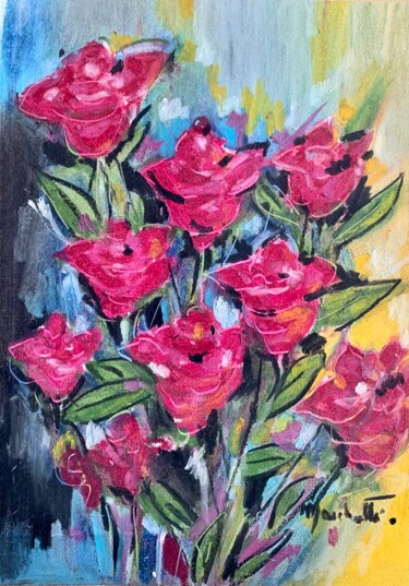 Painting titled "Pétales de velours…" by Françoise Marchetti, Original Artwork, Pastel