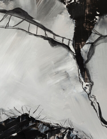 「BW_03_22」というタイトルの絵画 Salvatore Baliceによって, オリジナルのアートワーク, アクリル ウッドストレッチャーフレームにマウント