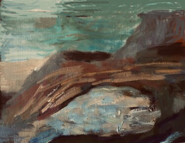 Peinture intitulée "La main bleue" par Olga Richir, Œuvre d'art originale, Huile