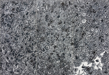 图画 标题为“Fleurs des champs” 由Camille Rouschmeyer, 原创艺术品, 标记