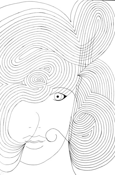 Dibujo titulada "APHRODITE" por Bernie Forestier (Fine Bernie), Obra de arte original, Lápiz