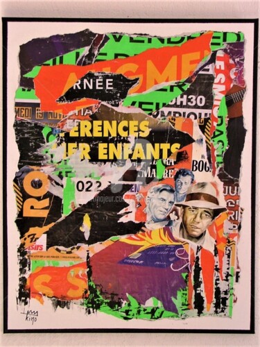 Collages intitolato "The clan of Heroes" da Andre Bordet (Kimo), Opera d'arte originale, Collages