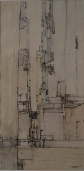 Schilderij getiteld "Sem Título III" door Onofre Manata, Origineel Kunstwerk, Inkt