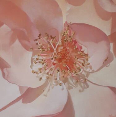 Peinture intitulée "Cocon de douceur" par Magali Augris, Œuvre d'art originale, Acrylique Monté sur Châssis en bois