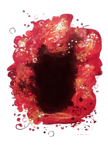 绘画 标题为“Face” 由Henri Eisenberg, 原创艺术品, 丙烯 安装在纸板上
