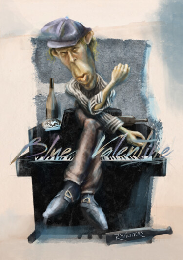 Artes digitais intitulada "Blue Valentine" por Renato Wilmers, Obras de arte originais, Pintura digital