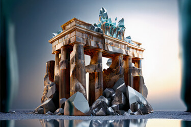 Brandenburg Gate... ice Digital Arts titled "Brandenburg Gate...…" by Emaga Travels By Emaga Art, Original Artwork, AI generated image
