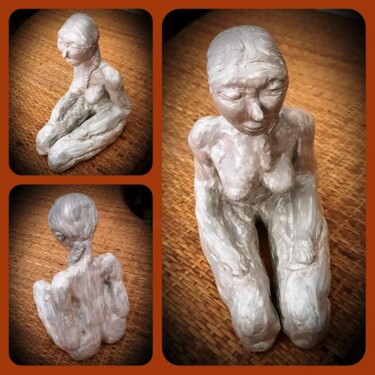 Sculpture intitulée "Bambou" par Patricia M. Le Démon Du Crayon, Œuvre d'art originale, Argile