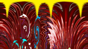 Digital Arts titled "Digital Abstract No…" by Shahriar Aghakhani, Original Artwork, Digital Painting
