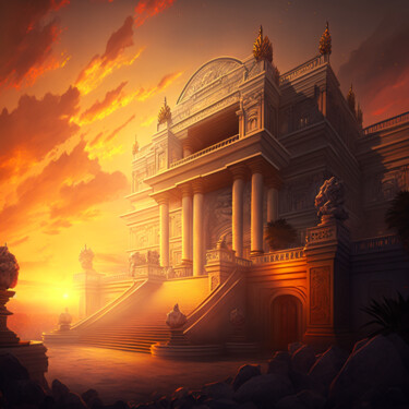 Digital Arts titled "God’s Kingdom" by China Alicia Rivera, Original Artwork, AI generated image