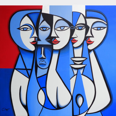 Painting titled "Women" by Elli Popa, Original Artwork, Acrylic