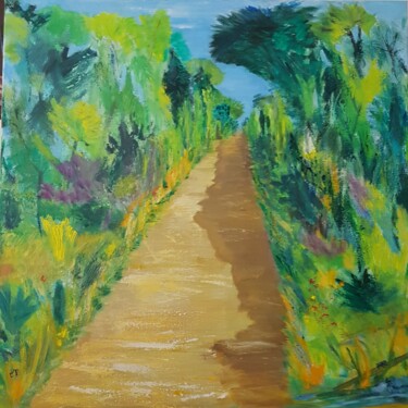 Peinture intitulée "Le chemin des Couss…" par Christiane Tort, Œuvre d'art originale, Acrylique Monté sur Châssis en bois