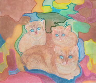 图画 标题为“lumps of happiness” 由Khayrullina Venera Akhatovna (VeraKhay), 原创艺术品, 粉彩