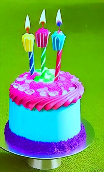 Digital Arts titled "BIRTHDAY CAKES 14" by Mahesh Tolani, Original Artwork, Digital Painting