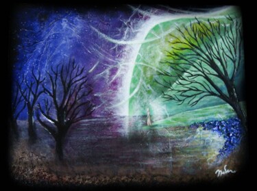 Painting titled "Joseph in the Nature" by Nicolas Chammat, Original Artwork, Acrylic