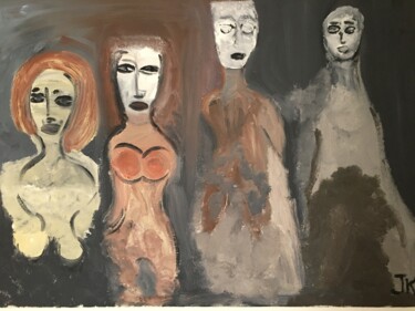 carnaval Peinture intitulée "carnaval" par Josiane Kerherve, Œuvre d'art originale, Huile Monté sur Châssis en bois