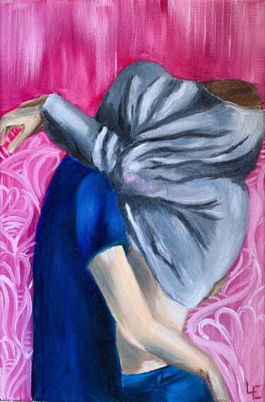 Let's be late for work - oil painting on canvas Картина под названием "Let's be late for w…" - Elena Polak, Подлинное произведение искусства, Масло Установлен на Деревянная…