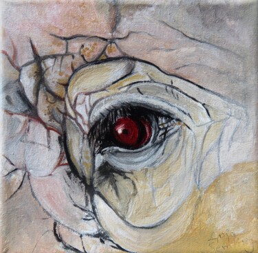 绘画 标题为“Elephant Eye I Elep…” 由Anja Semling, 原创艺术品, 丙烯