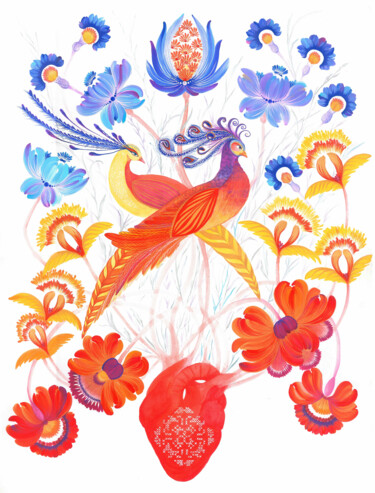 제목이 "Courage from the se…"인 미술작품 Tetiana Savchenko로, 원작, 구아슈